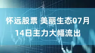 怀远股票 美丽生态07月14日主力大幅流出